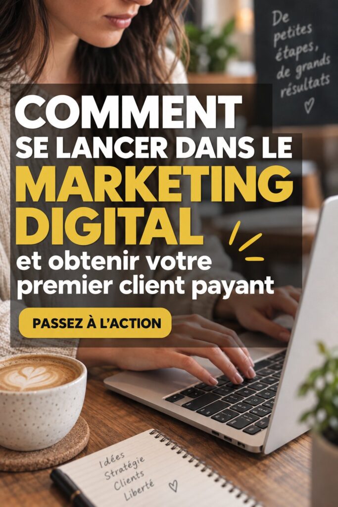 Femme travaillant sur un ordinateur pour développer son activité de marketing digital