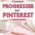 Femme d'affaires réalisant des épingles sur Pinterest pour son entreprise