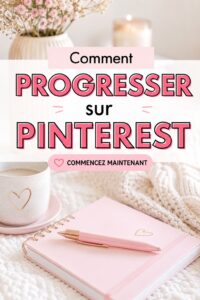 Femme d'affaires réalisant des épingles sur Pinterest pour son entreprise