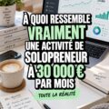 Femme travaillant sur son ordinateur dans un cadre inspirant pour solopreneurs.