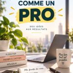 Femme projetant un lancement de projet avec un ordinateur portable et un tableau blanc.