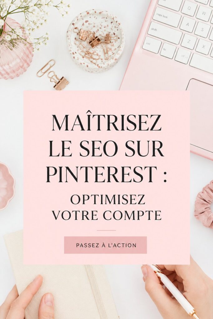 Femme créant du contenu pour Pinterest en optimisant son SEO.