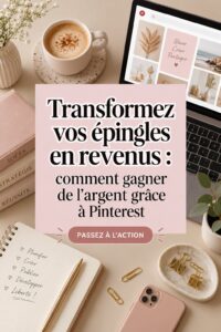 Femme utilisant Pinterest pour le marketing et la monétisation en ligne.