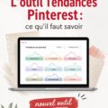 Une femme travaillant sur son ordinateur tout en explorant Pinterest Trends, un outil essentiel pour les entrepreneurs.