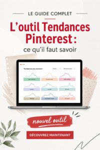 Une femme travaillant sur son ordinateur tout en explorant Pinterest Trends, un outil essentiel pour les entrepreneurs.