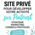Une femme consultant Pinterest pour sa stratégie marketing d'entreprise.