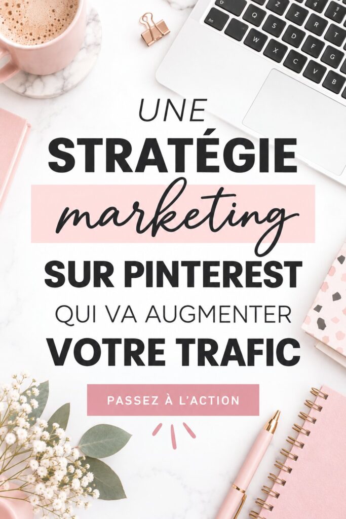Image d'une femme utilisant Pinterest pour sa stratégie marketing.