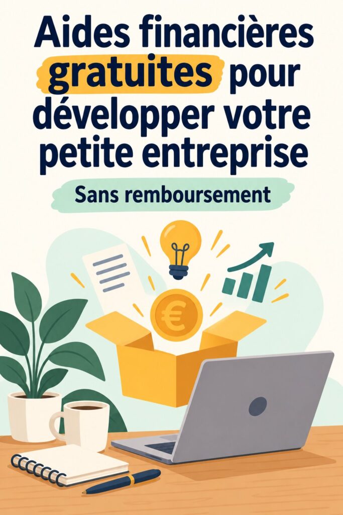 Illustration d'une femme d'affaires consultant des documents liés à des subventions pour son entreprise.