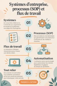 Femme visant à optimiser son système d'entreprise avec des outils pratiques