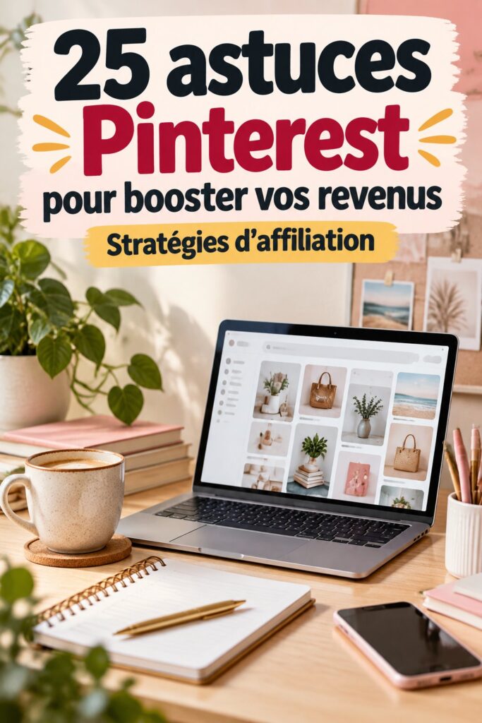 Femme utilisant Pinterest pour des stratégies de revenus d'affiliation