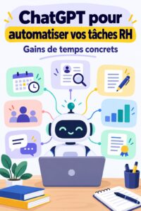 Illustration de l'utilisation de ChatGPT par des professionnels des ressources humaines pour automatiser leurs tâches.