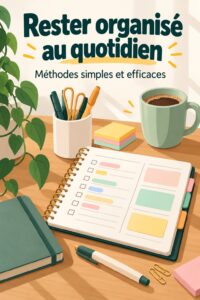 Femme en train de planifier sa journée avec un agenda