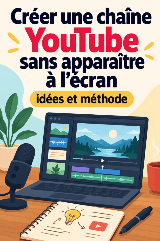 Création d'une chaîne YouTube sans apparaître à l'écran