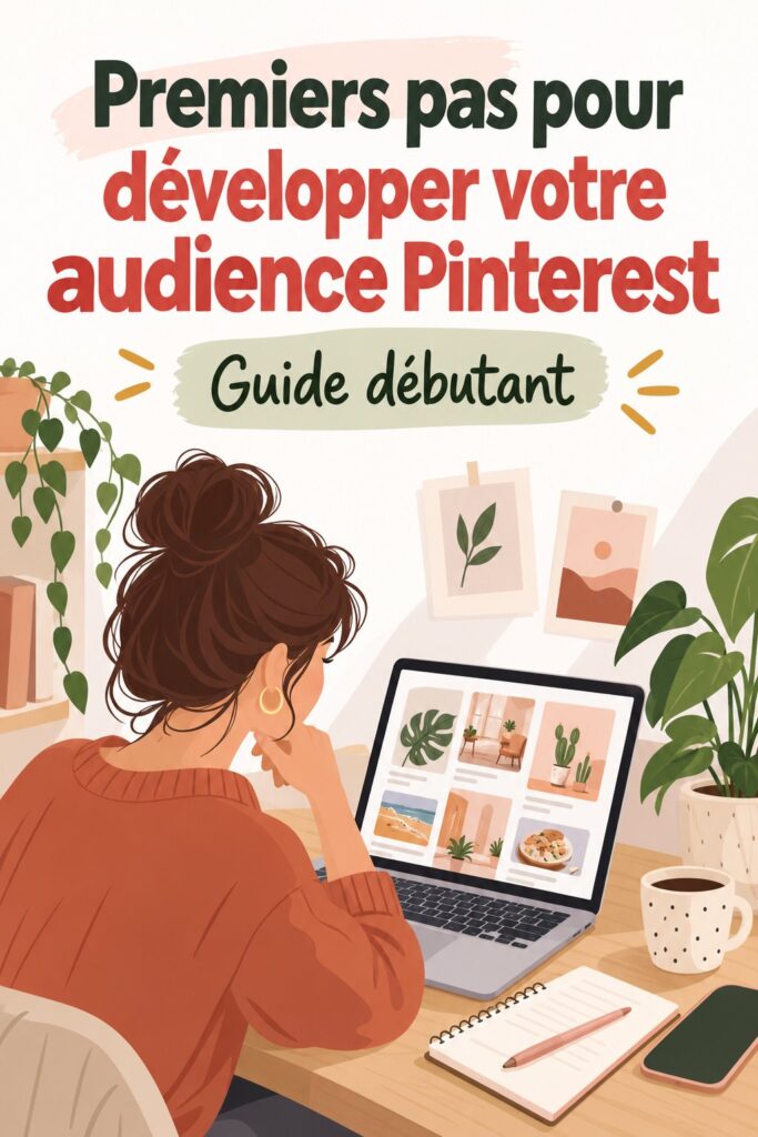 Femme utilisant Pinterest pour développer son audience en ligne