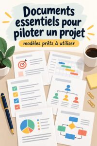 Femme en train de lire des documents essentiels pour la gestion de projet