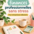 Femme travaillant sur ses finances professionnelles sur un ordinateur avec un air serein.