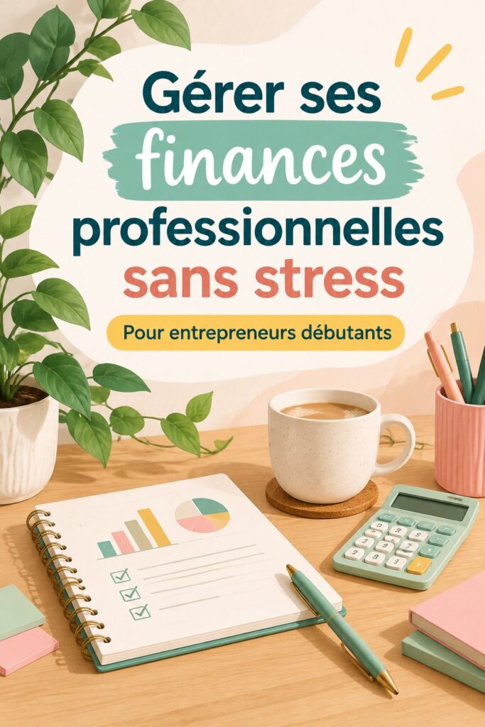Femme travaillant sur ses finances professionnelles sur un ordinateur avec un air serein.