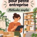 Femme à son bureau en train de gérer l'inventaire de sa petite entreprise