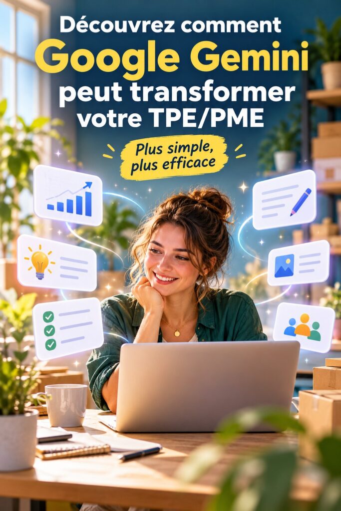 Illustration de Google Gemini transformant une PME