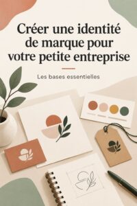 Un collage créatif illustrant différentes identités de marque pour petites entreprises.