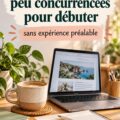 Une femme réfléchissant à des idées de niches de blog peu concurrentielles.