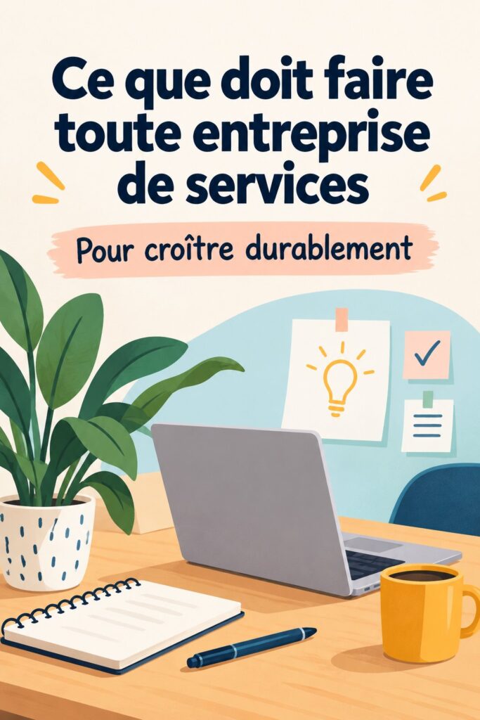 Femme d'affaires examinant des documents dans un espace de travail moderne lié à son entreprise de services.