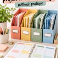 Femme organisée travaillant sur plusieurs projets à son bureau
