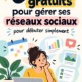 Femme utilisant un ordinateur portable pour gérer ses réseaux sociaux