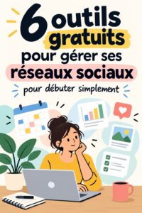 Femme utilisant un ordinateur portable pour gérer ses réseaux sociaux