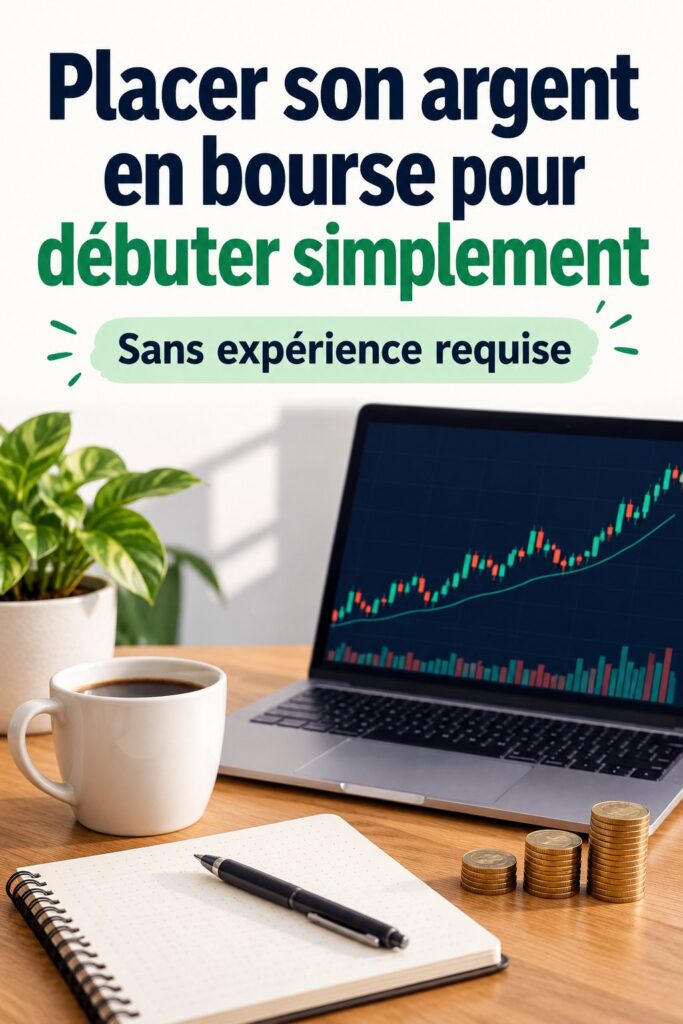 Femme réfléchissant à comment investir en bourse pour débuter facilement avec une calculatrice et des documents financiers.
