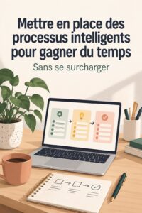 Une femme d'affaires examinant des graphiques et des processus à améliorer dans son entreprise