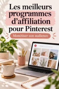 Femme utilisant Pinterest pour explorer des programmes d'affiliation