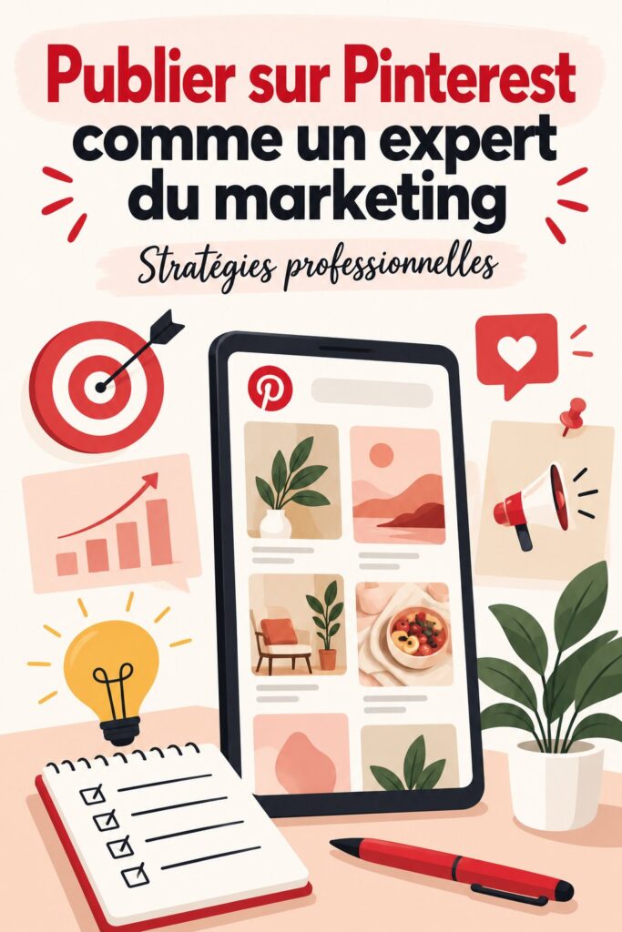 Femme utilisant Pinterest pour développer son marketing en ligne.