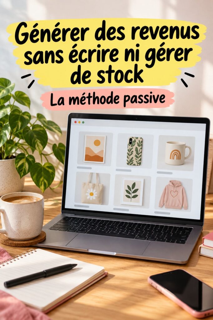 Femme souriante tenant un ordinateur portable, représentant le travail à distance pour générer des revenus passifs.