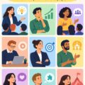 Une femme leader s'inspirant des styles de leadership des fondateurs à succès pour inspirer son équipe.