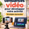 Une femme d'affaires utilisant un ordinateur pour créer une vidéo marketing